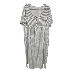 Striped Short Sleeve Dress